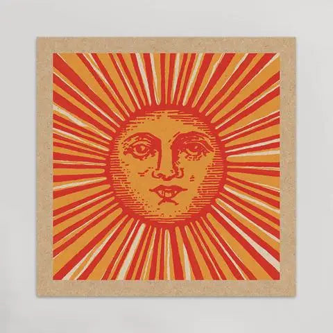 Sun Face Print