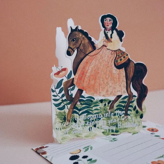 Galloping Birthday Die Cut Card