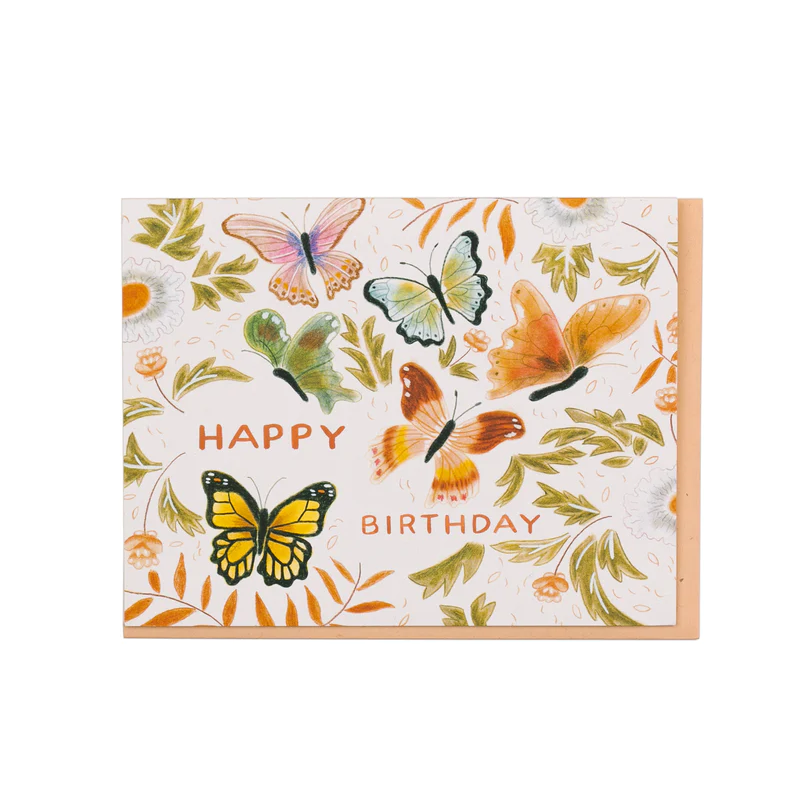 Butterflies Birthday Card