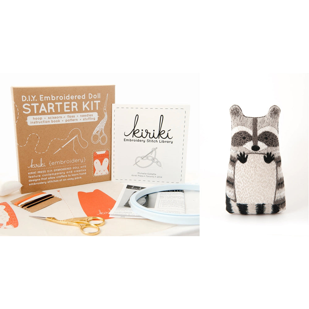 Embroidery Starter Kit - Racoon